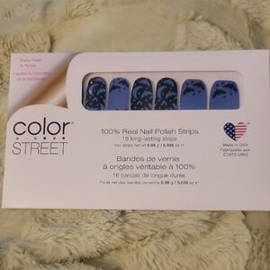 Color Street Blue and Black Nail Strips
